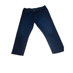 Wrangler Premium Quality Mens Dark Wash Straight Leg Denim Jeans 44x29 97FXWXD